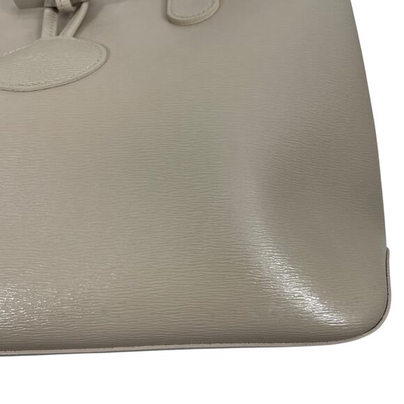 Longchamp Roseau Toggle Leather Tote Shoulder Bag Paper Beige - Picture 9 of 15